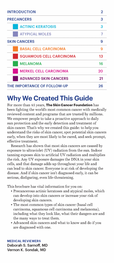 A Guide to Skin Cancers and Precancers